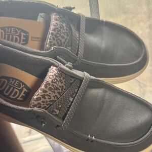 Hey Dude women’s  Leopard Slip-On Loafers